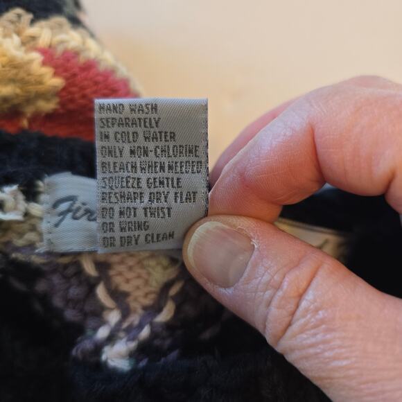 Vintage First Concepts Hand Knitted Sweater Women's M Cottagecore Grannycore - Picture 7 of 10